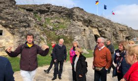 The group were given an insight into the horrors of the battle at the Douamont defences