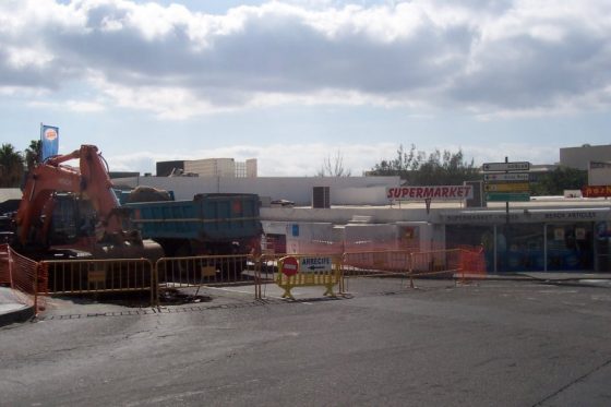 Roadworks in Puerto del Carmen 