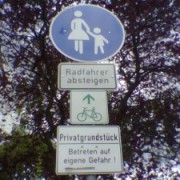 A confusing sign for Cyclists