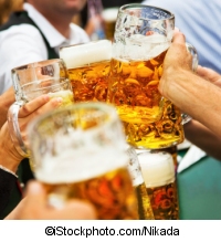 Beer in one of the marquees at Oktoberfest in Munich - ©iStockphoto.com/Nikada