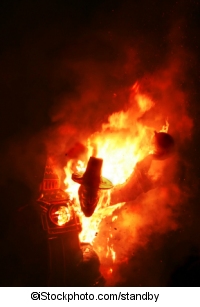 A bonfire with a guy - ©iStockphoto.com/standby