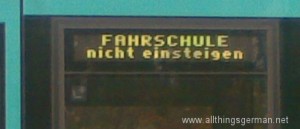 Fahrschule - nicht einsteigen