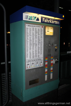 A ticket machine in Oberursel