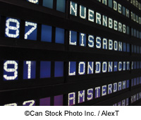 Departures Board at Frankfurt Airport - ©Can Stock Photo Inc. / AlexT