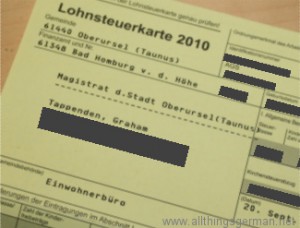 Lohnsteuerkarte 2010