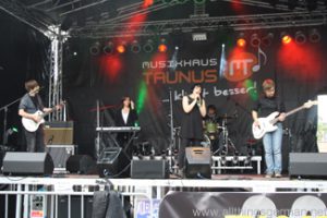 Pillow Fight Club on stage at the Hessentag in Oberursel