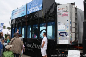 The water-filled trailer at the Hessentag in Oberursel The water-filled trailer