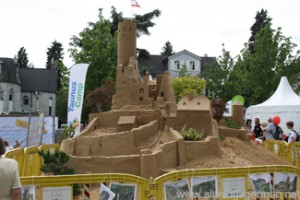 Eppsteiner Burg in Sand during the Hessentag in Oberursel