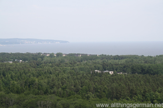 The view from the top of the tower looking north-east across Prora towards the Baltic Sea