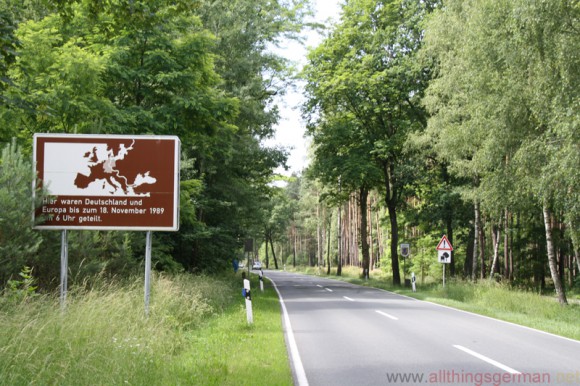 A commemorative sign near Salzwedel at the location of the Inner-German border