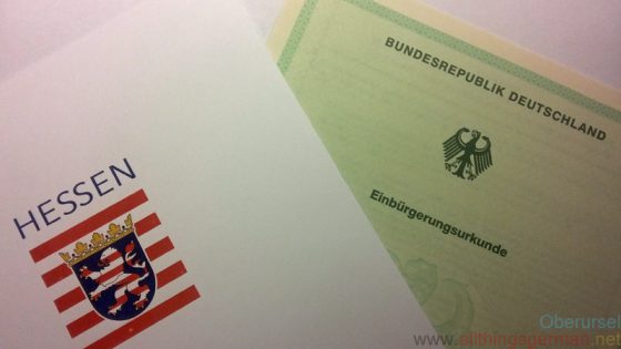 German Citizenship Document - Einbürgerungsurkunde