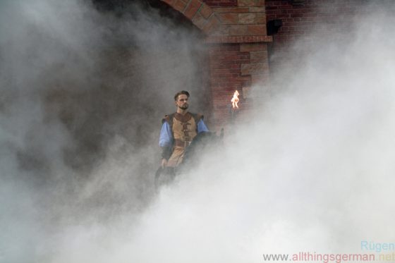 Klaus Störtebeker (Bastian Semm) coming out of the fog