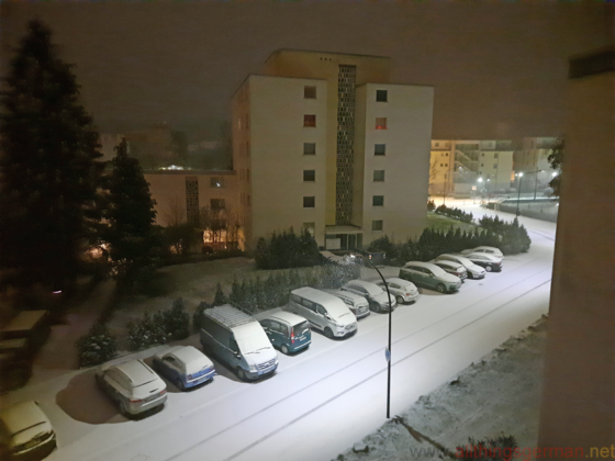 Snow in Oberursel in the early hours of Tuesday, 1st December, 2020