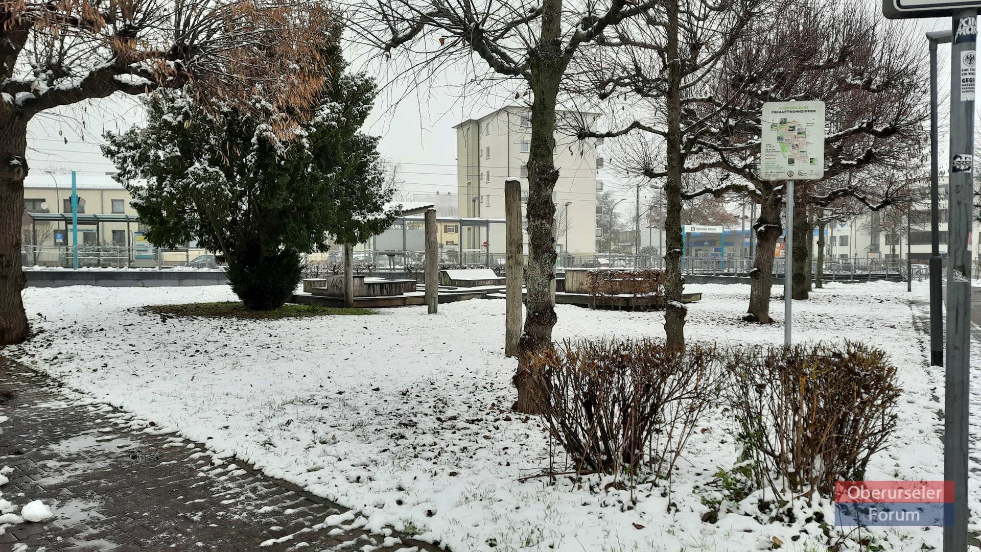 The outdoor living room in the snow