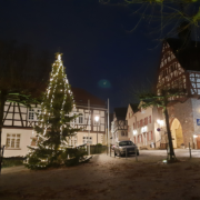 Night time at the Market Square in Oberursel