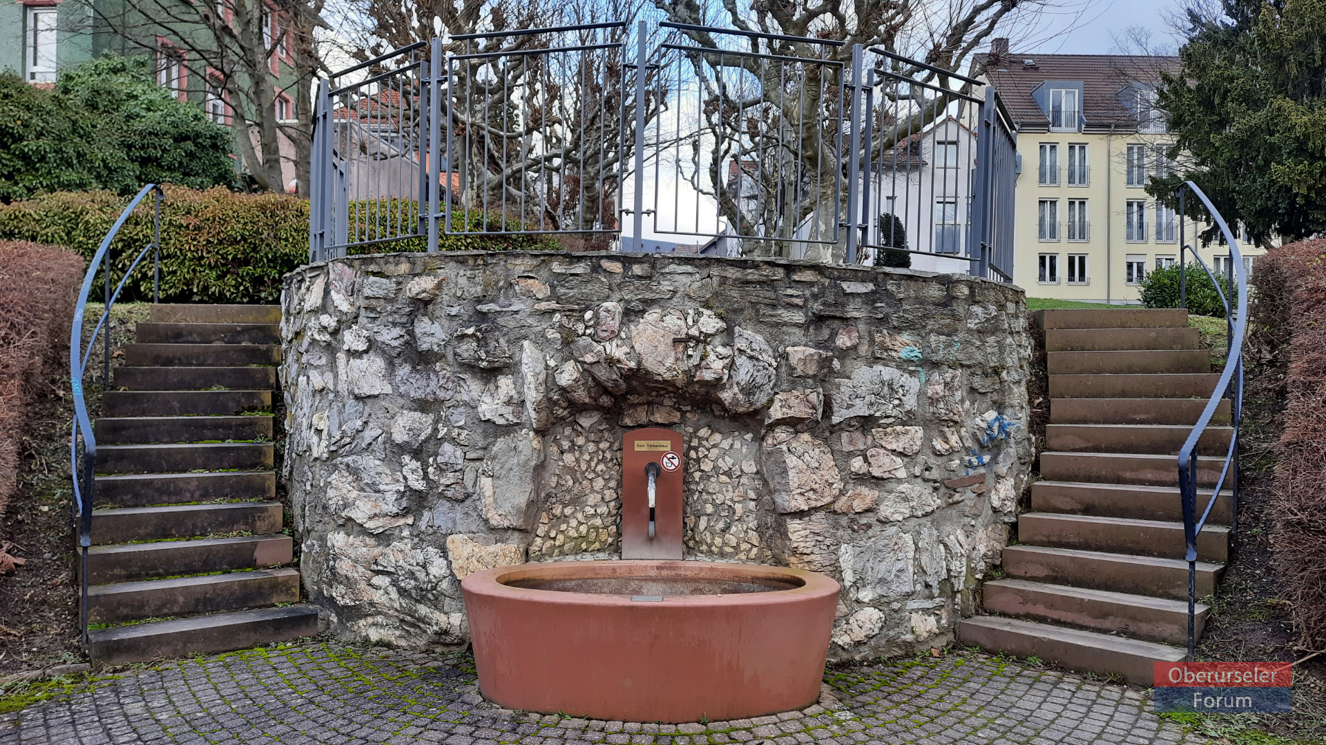 The old Marienbrunnen (Fountain) in Oberursel on Saturday, 22nd January, 2022