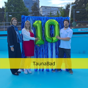 10 Jahre TaunaBad: Feiern mit Sekt und Pommes