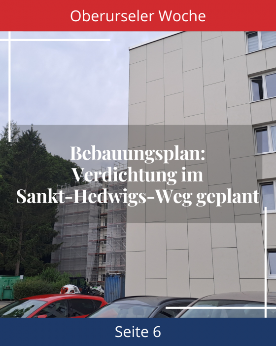 Bebauungsplan:Verdichtung im Sankt-Hedwigs-Weg geplant