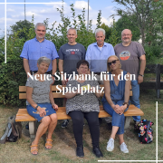 Neue Sitzbank für den Spielplatz