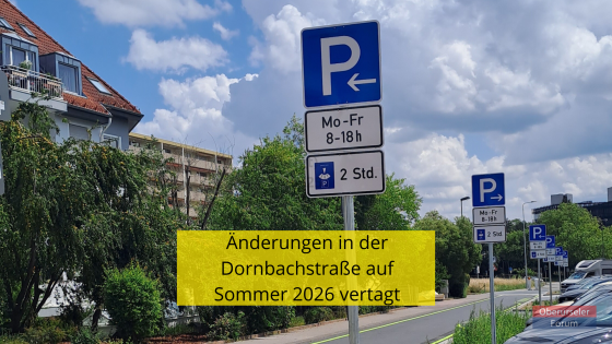 Änderungen in der Dornbachstraße auf Sommer 2026 vertagt.