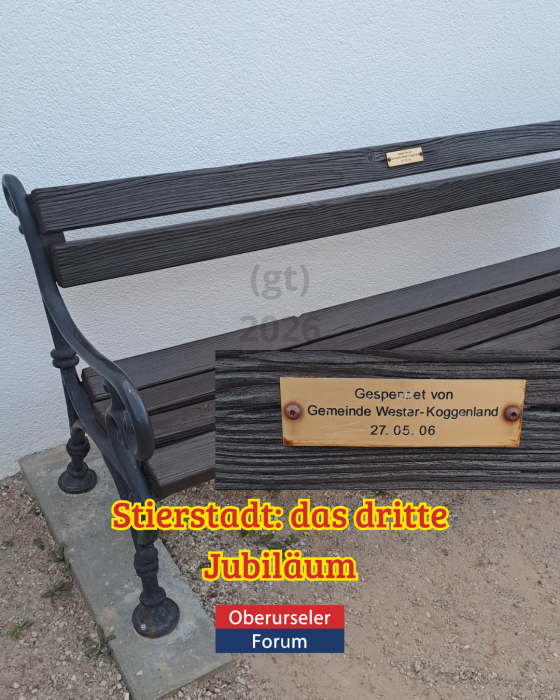 Sitzbank am Heinrich-Geibel-Platz in Stierstadt