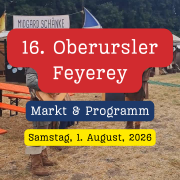 16. Oberurseler Feyerey – Markt & Programm