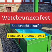 Wetebrunnenfest: Bachrechtstaufe