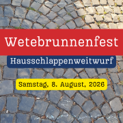 Wetebrunnenfest: Hausschlappenweitwurf