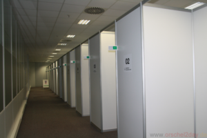 The first set of cubicles