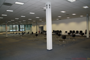 The green waiting area