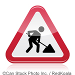 Roadworks sign - ©Can Stock Photo Inc. / RedKoala