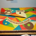 A birthday cake for the Vortaunusmuseum's 25th anniversary