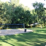 The volleyball area