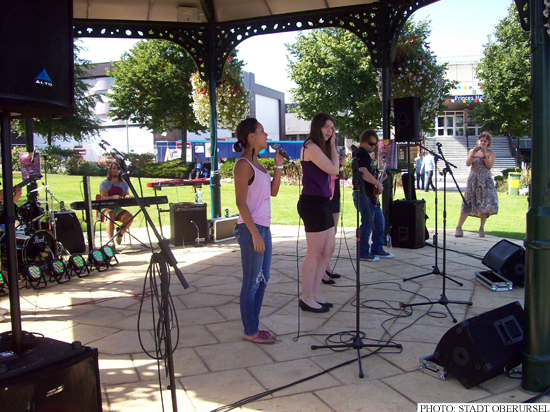 The IGS Band -Just Music- at the National Bandstand Marathon in Rushmoor (Photo: Stadt Oberursel)