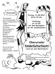 Kinderkulturnacht Flyer 2012