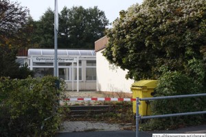The entrance to the unused classrooms in the Marxstrasse