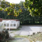 The playground behind the unused classrooms in the Marxstrasse