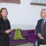 Marion Unger with Hans-Georg Brum and the bench