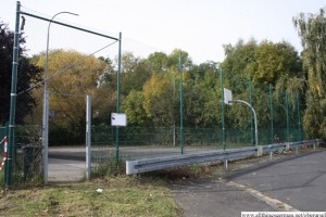 The public basket ball court in the Marxstrasse