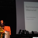 Hans-Georg Brum at the opening of the Grammar School extension