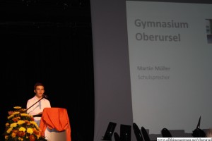 Martin Müller at the opening of the Grammar School extension
