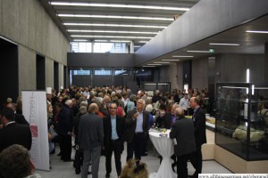 The buffet in the entrance to the new school hall