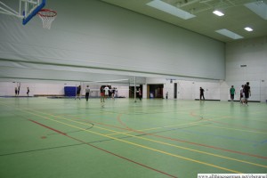 The underground sports hall with 3 courts