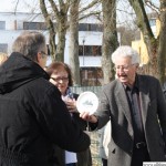 Manfred Kopp presenting Stefan Kuhn with a Mountain Lodge plate