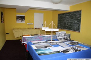 Items from the archive on display in the basement of the Kinderhaus