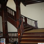 The stair case on the ground floor of the Mountain Lodge