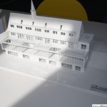 The model for the re-development of the building, southern face