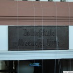 The Volksschule Mitte sign in the stairwell