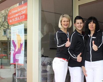 Carolyn Cozzo, Dennis Gomez and Petra Aravena on the first day at Bodystreet in the Holzweg