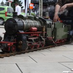 The miniature steam train at the Bahnhofsfest